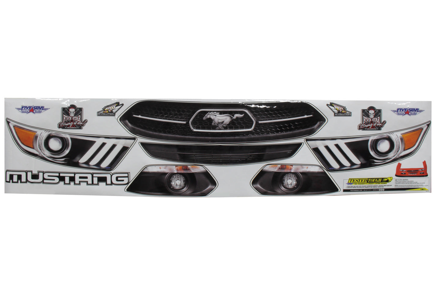 Fivestar Evo Nose ID Kit Mustang Ford MPN FIV32323-44141 For Ford Mustang, Dirt Late Model