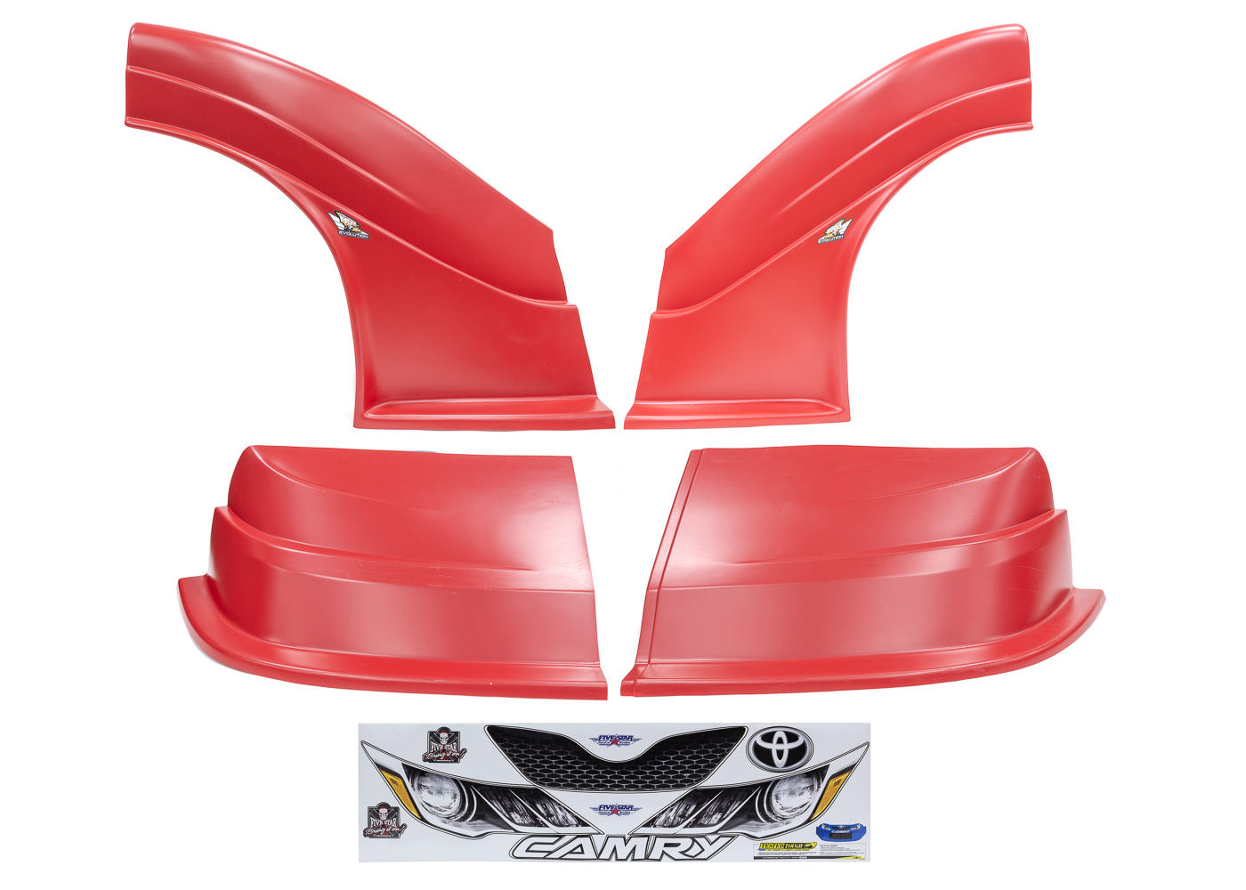 Fivestar MD3 Evolution DLM Combo Toyota Red MPN FIV32713-43554-R For Toyota Camry, Dirt Late Model