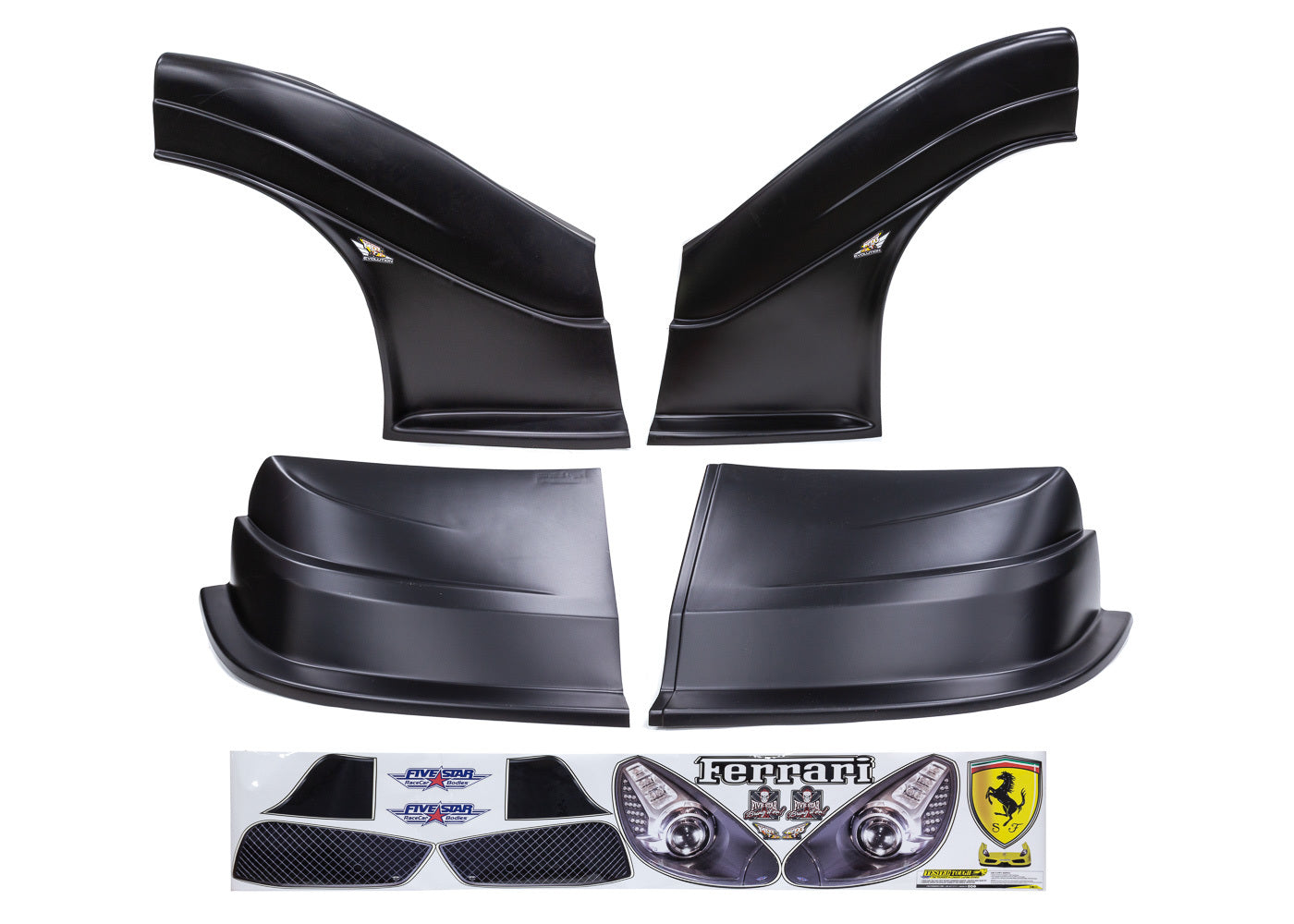 Fivestar MD3 Evolution DLM Combo Ferrari Black MPN FIV32913-43554-B Dirt Late Model
