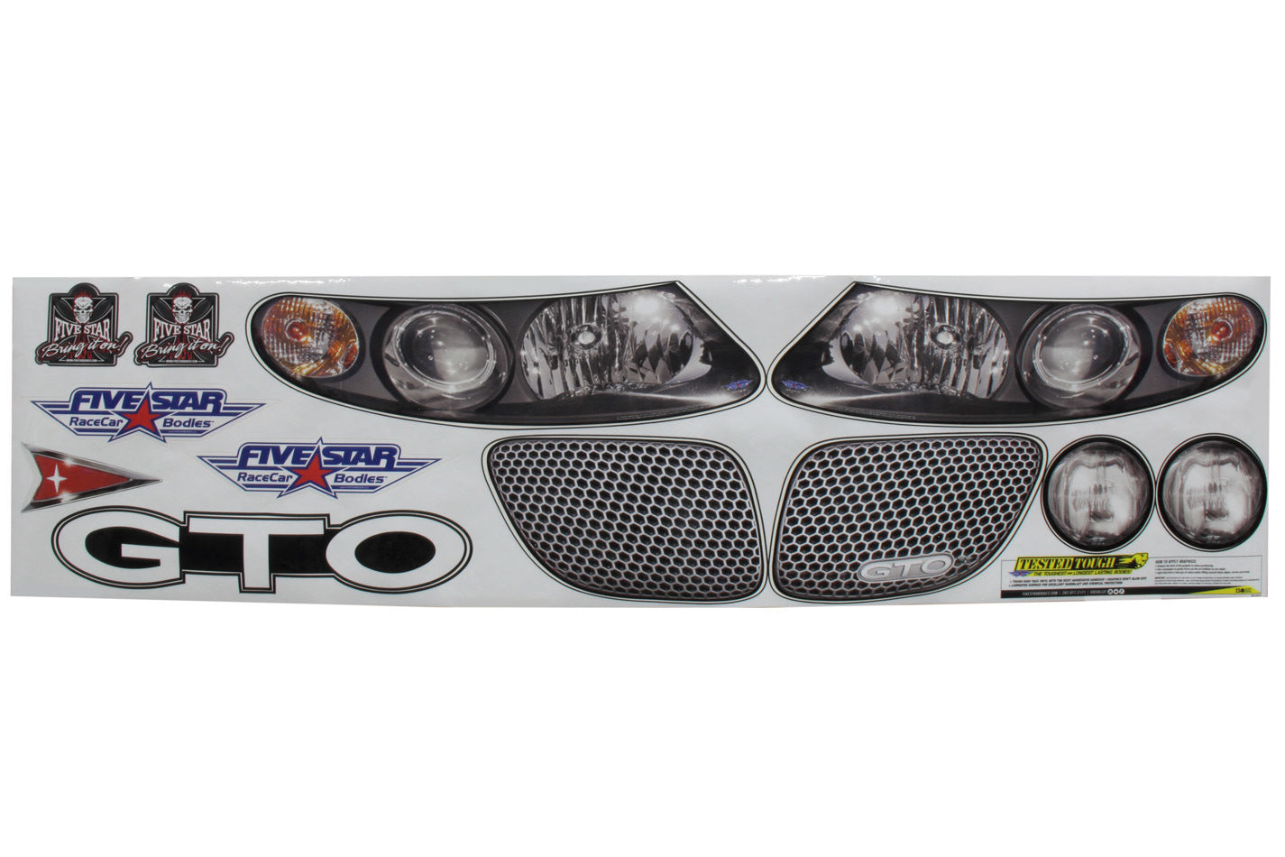 Fivestar Nose Only Graphics MD3 GTO Sticker Decal MPN FIV375-410-ID For Pontiac GTO, Dirt Late Model