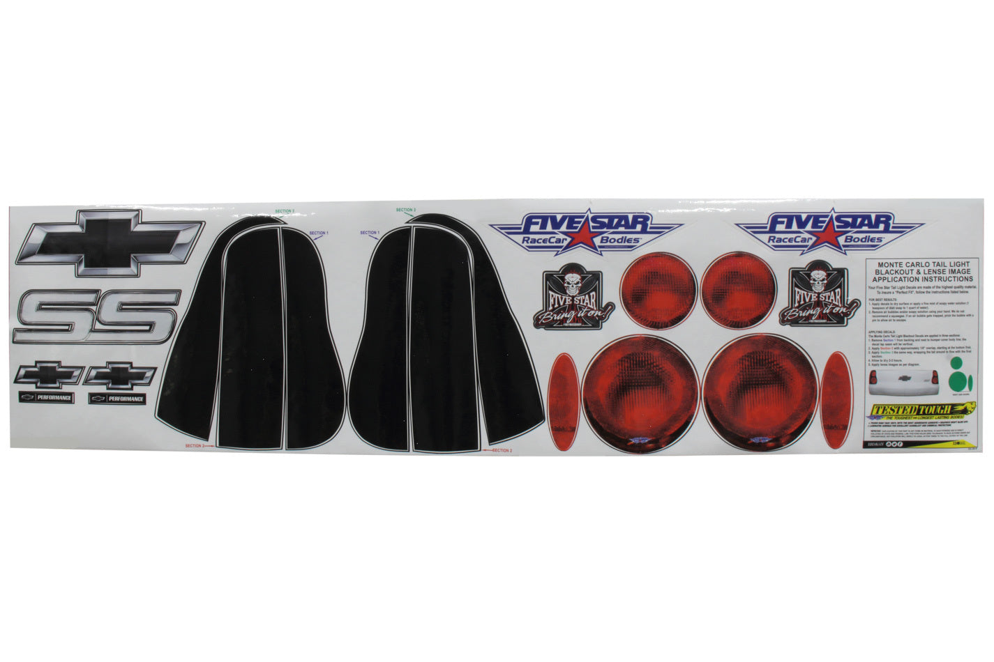 Fivestar 00 M/C Tailight Decals MPN FIV630-450-ID For Chevy 2003