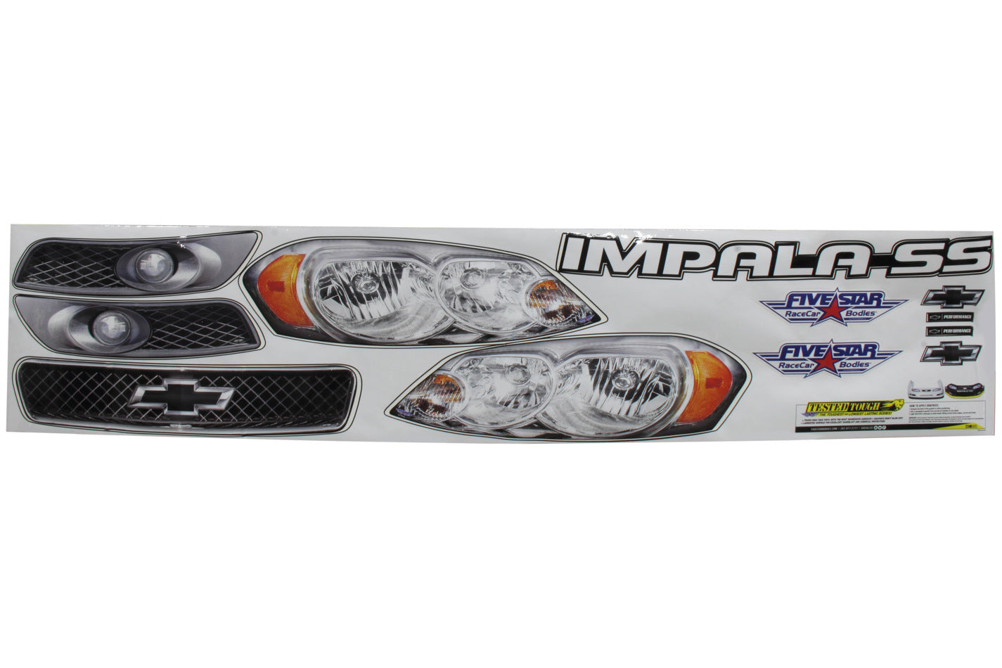 Fivestar Nose Only Graphics 08 Impala SS MPN FIV670-410-ID For Chevy Dirt Late Model