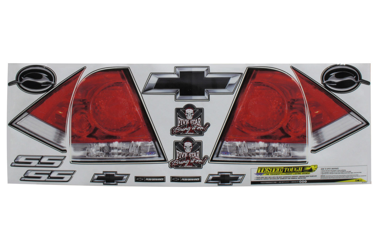Fivestar Tail Only Graphics 08 Impala SS MPN FIV670-450-ID For Chevy