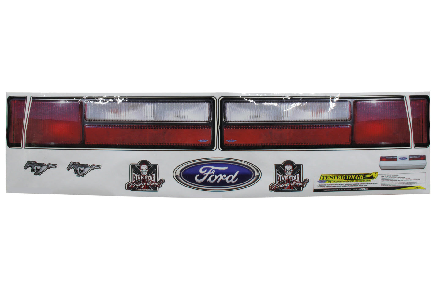 Fivestar Mustang Tail Graphics MPN FIV915-450-ID For Ford Mustang 1993