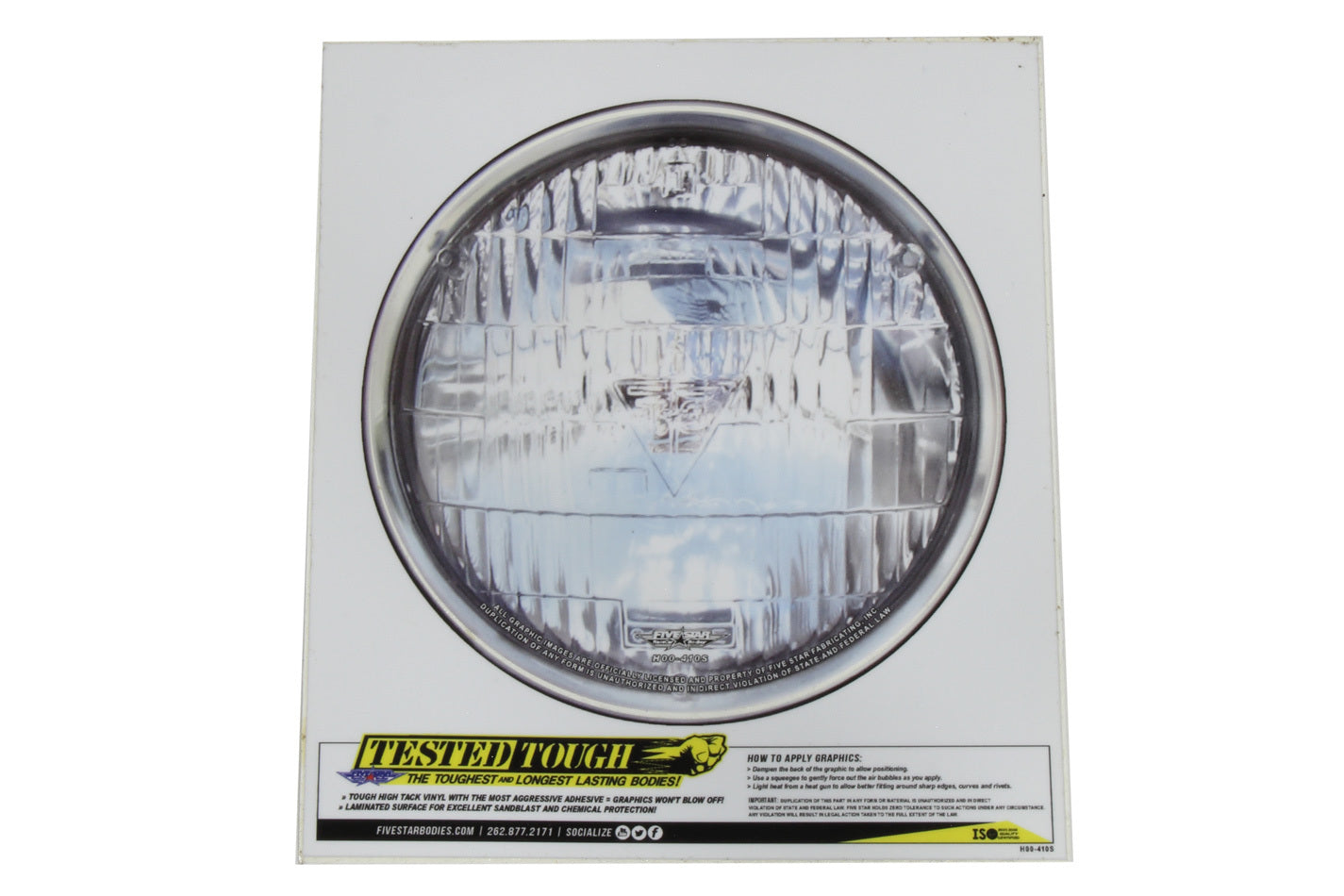 Fivestar Univer. Headlight Decal 6.00in Diameter H00-410S