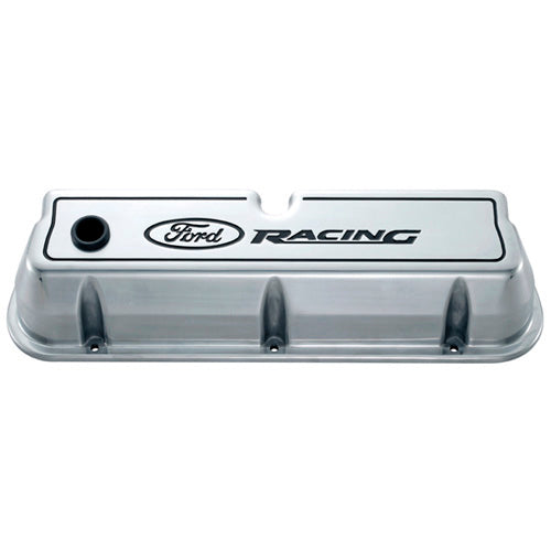 Ford Die Cast Alm Valve Cover Set w/Ford Racing Logo MPN FRD302-001 For Ford