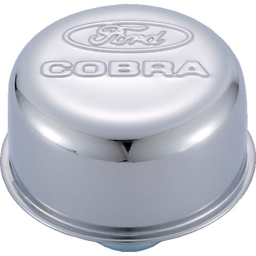 Ford Chrome Steel Breather W/Ford Cobra Logo 302-225