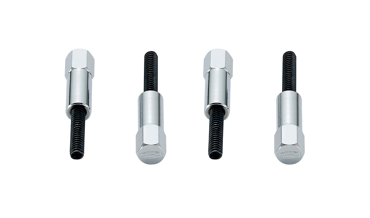Ford Valve Cove Bolt Kit 4pk Chrome w/Ford Logo MPN FRD302-315 For Ford