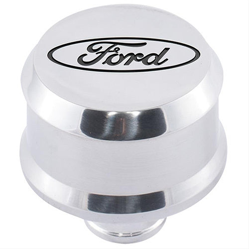 Ford Valve Cover Breather w/ Slant Edge Alm Polished MPN FRD302-438 For Ford