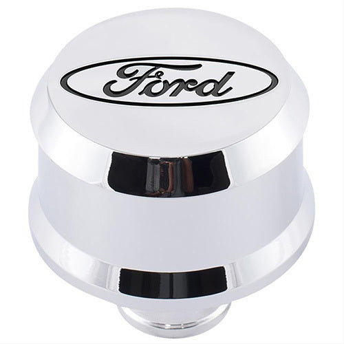 Ford Valve Cover Breather w/ Slant Edge Alm Chrome MPN FRD302-439 For Ford