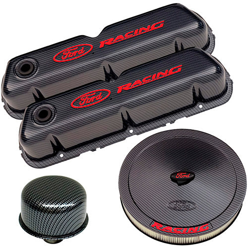 Ford Engine Dress up Kit C/F w/Ford Racing Logo MPN FRD302-520 For Ford