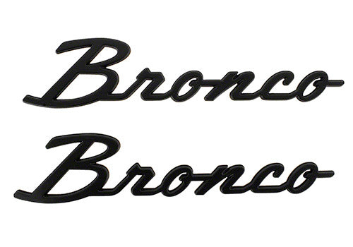 Ford 21 -24 Bronco Classic Script Fender Badge Kit FRDM1447-BSMB