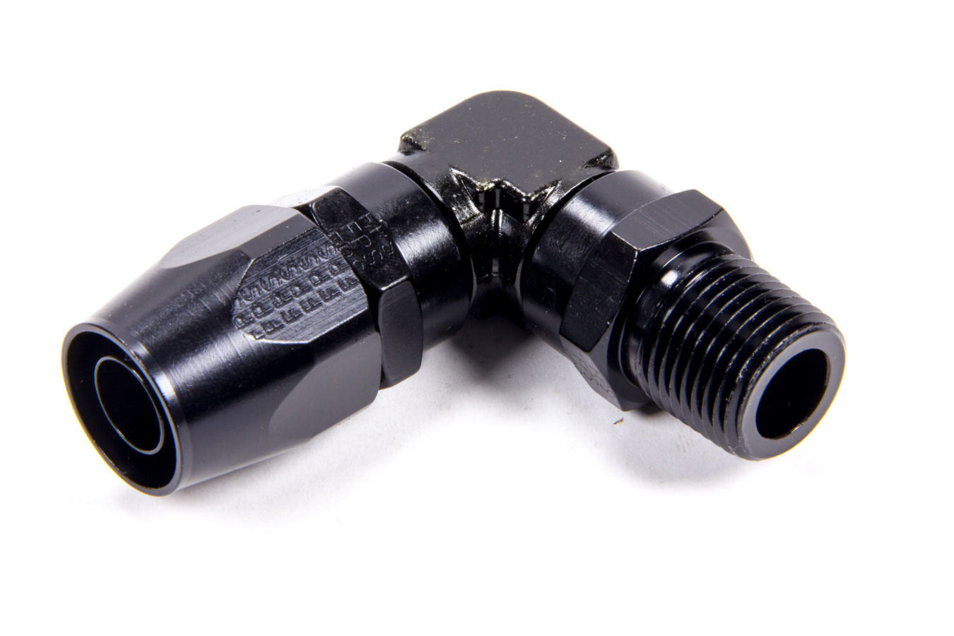 Fragola Hose Fitting #10 90 Deg to 1/2in MPT Black MPN FRG199010-BL