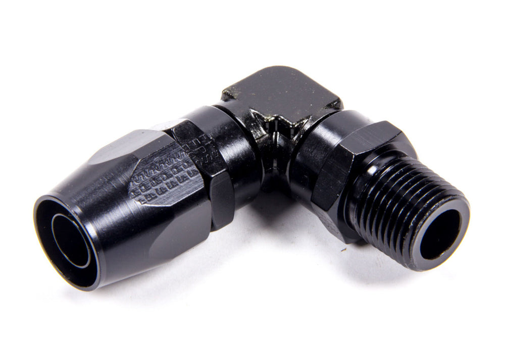 Fragola #10 90 Degr Hose End to 3/8 MPT - Black MPN FRG199011-BL