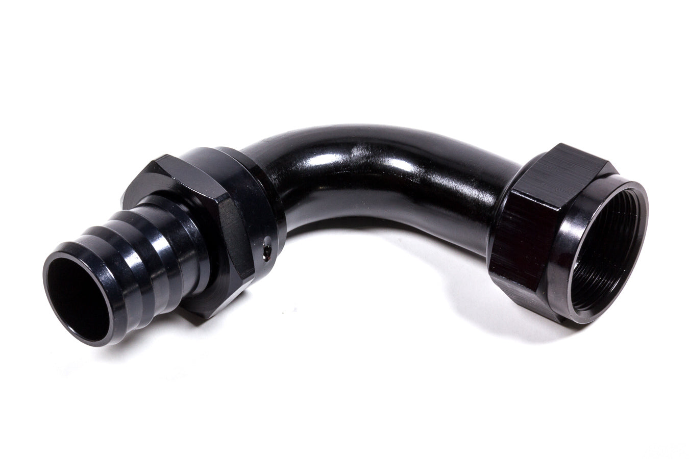 Fragola Hose Fitting #20 90 Deg Push Lock Black MPN FRG209020-BL