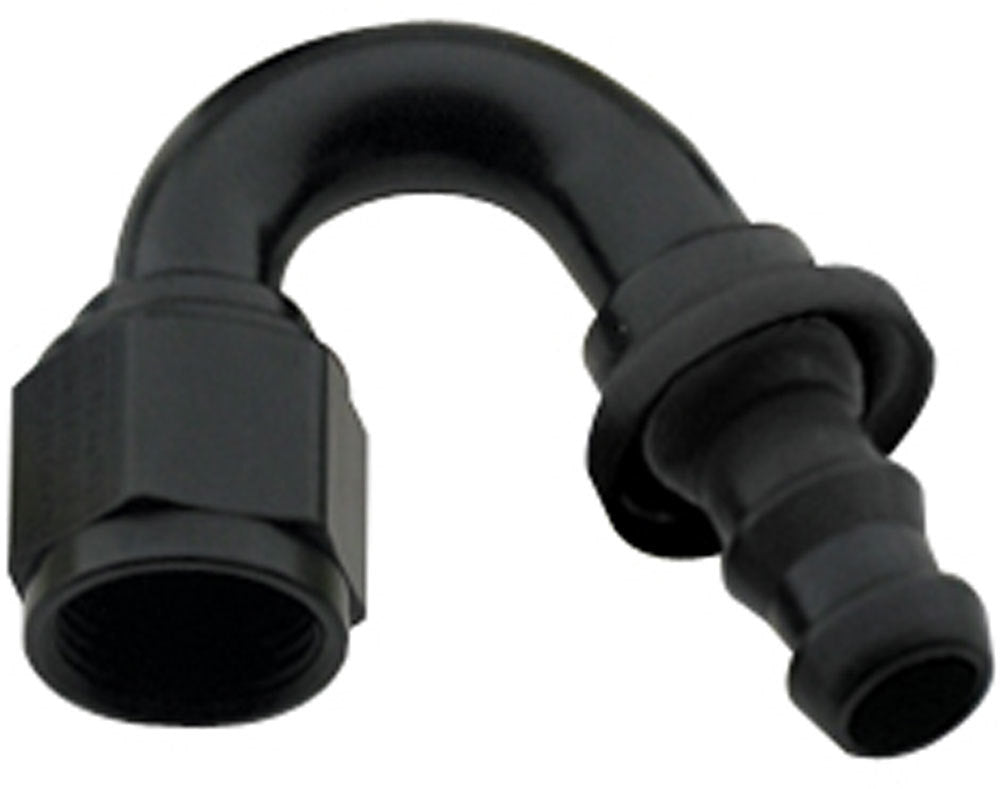 Fragola Hose Fitting #6 150 Deg Push Lock Black MPN FRG215006-BL