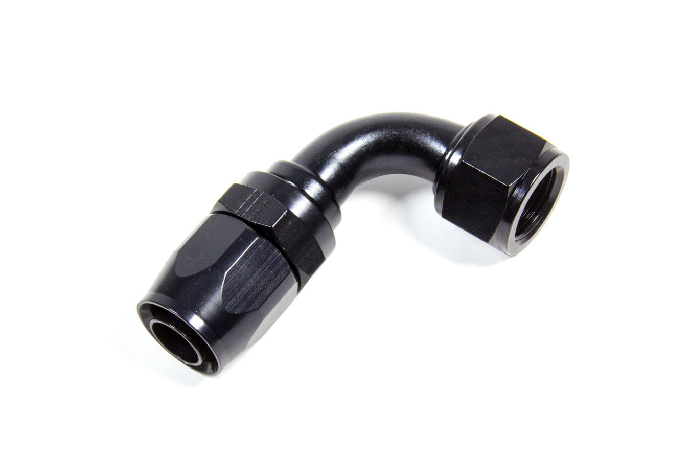 Fragola Hose Fitting #10 90 Deg. to #12 Hose Black MPN FRG229011-BL