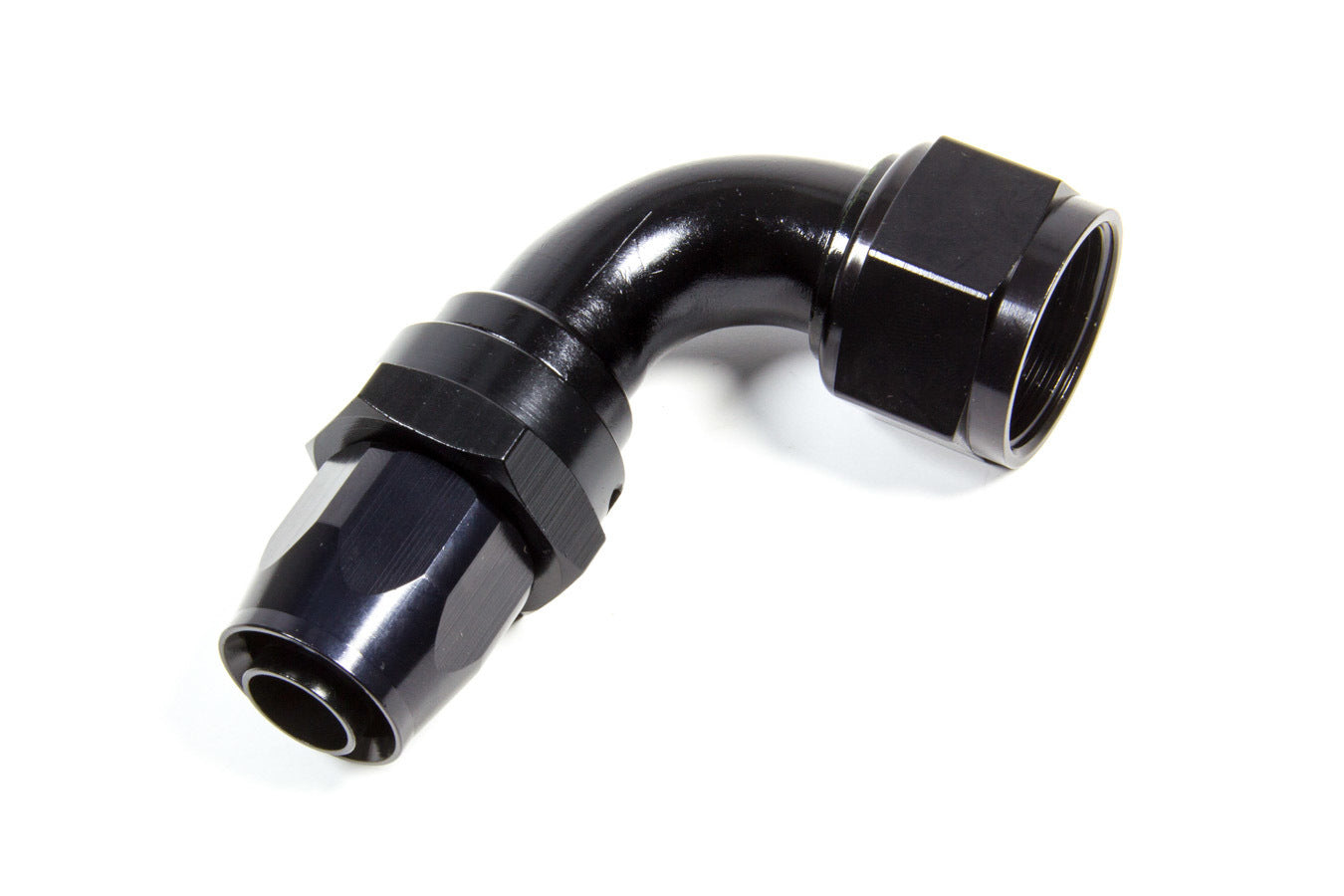 Fragola Hose Fitting #16 90 Deg. to #12 Hose Black MPN FRG229015-BL