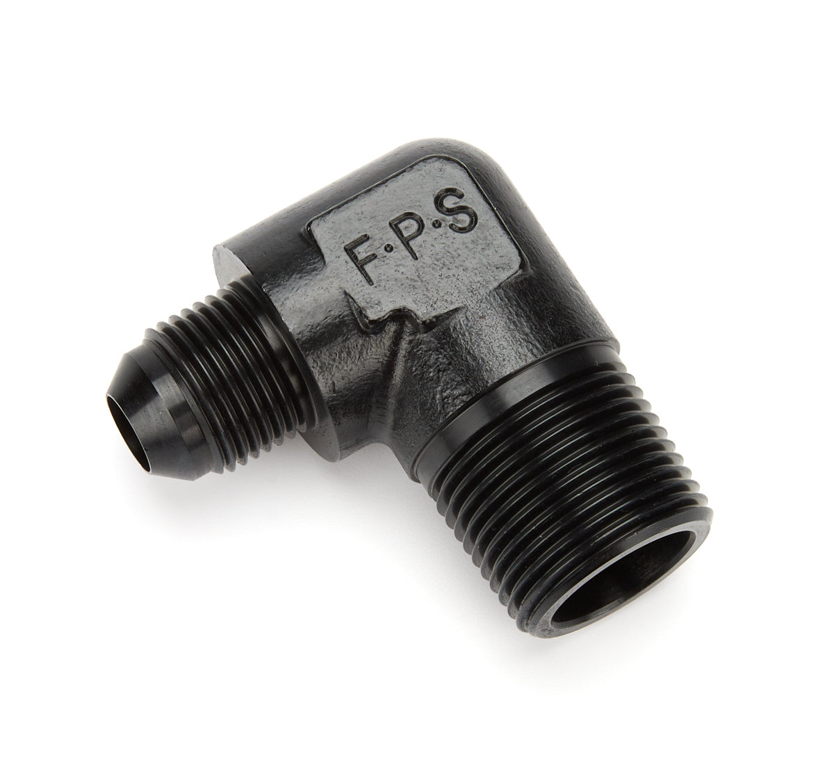 Fragola 8an to 3/4 MPT 90-Deg Adapter Fitting Black MPN FRG482217-BL