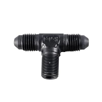 Fragola 6an Tee 1/4 MPT On The Side - Black 482506-BL