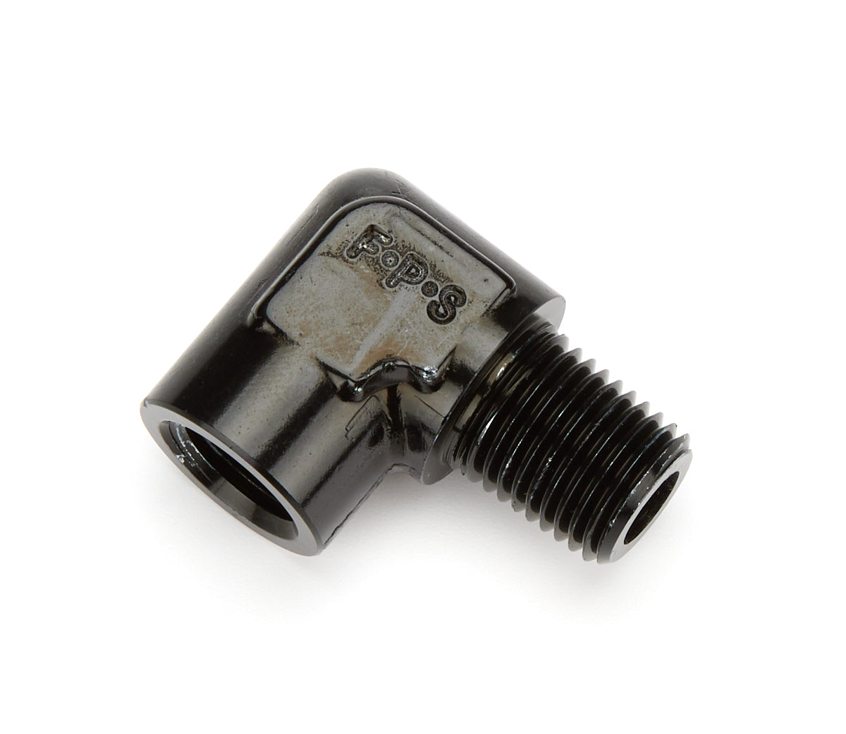 Fragola 1/4 NPT 90-Deg Fitting Male/Female - Black MPN FRG491402-BL