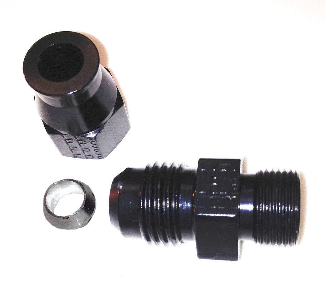 Fragola 10AN Male to 5/8in Tube Adapter Fitting Black MPN FRG892010-BL