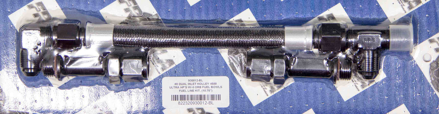 Fragola #8 Fuel Line Kit Holley Ultra HP 4500 Carbs MPN FRG930012-BL