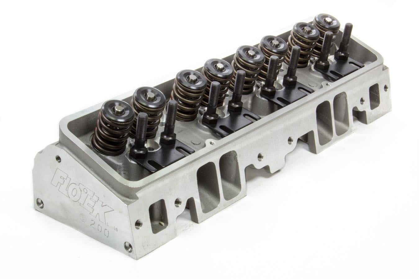 Flo-Tek SBC 200cc Alm Cyl Head 64cc 2.055/1.600 MPN FTC1200-HRAC-505A For Chevy