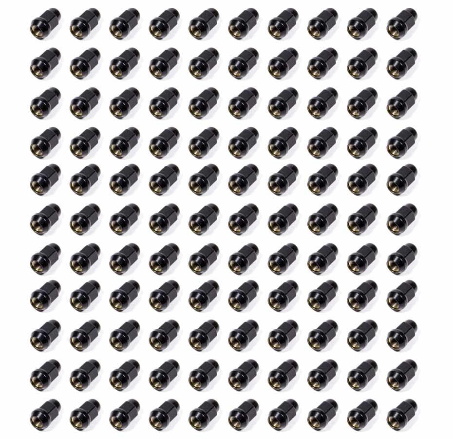 Gorilla 100 Lugnuts 1/2 Acorn Bulge 3/4in Hex Black 41188BC