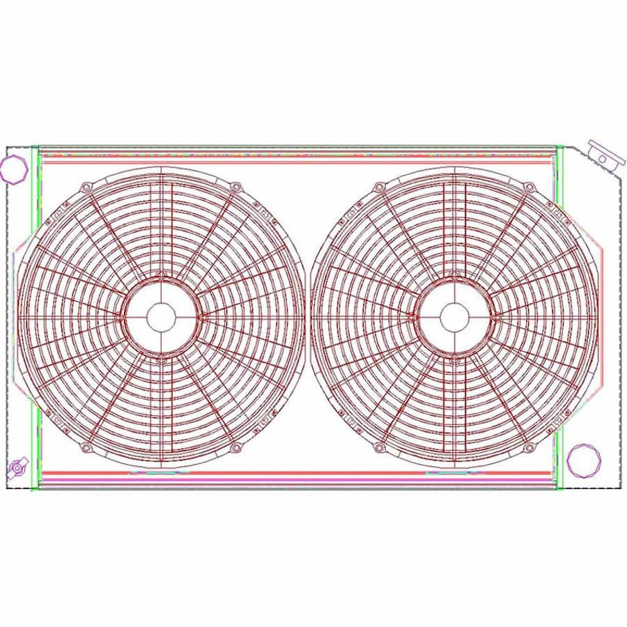 Griffin Radiator Combo Unit GM A & G Body MPN GRICU00008 For GM