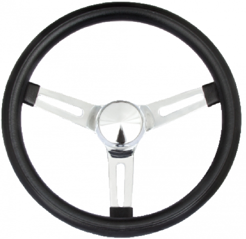 Grant Classic Series Chrome Slotted Steering Wheel 8546