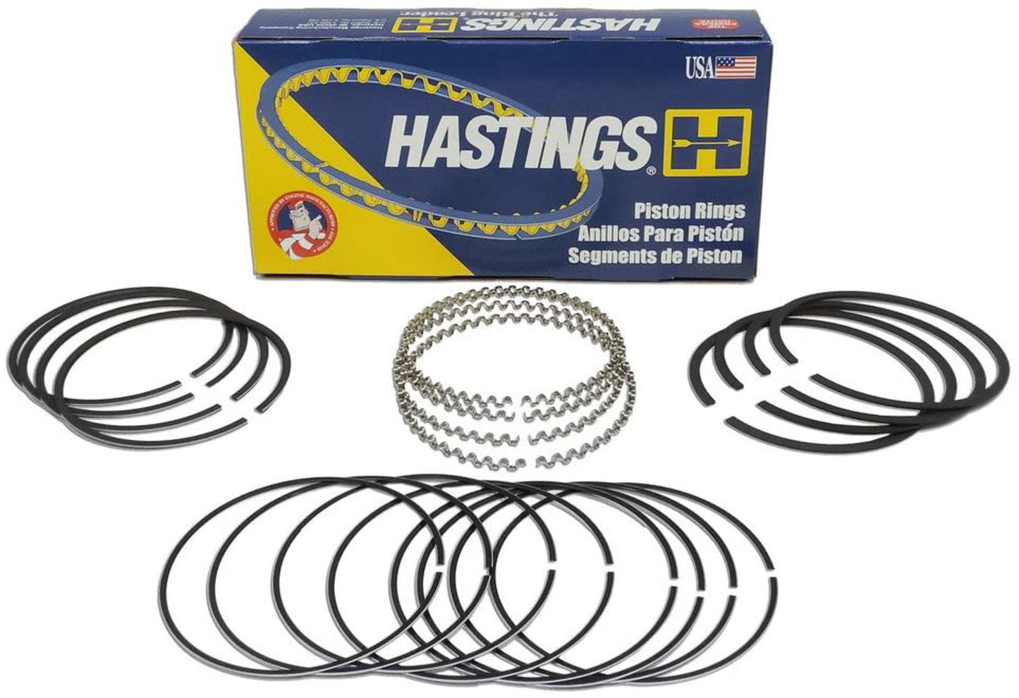 Hastings Piston Ring Set 3.736 Bore 5/64 5/64 3/16 MPN HAS5499