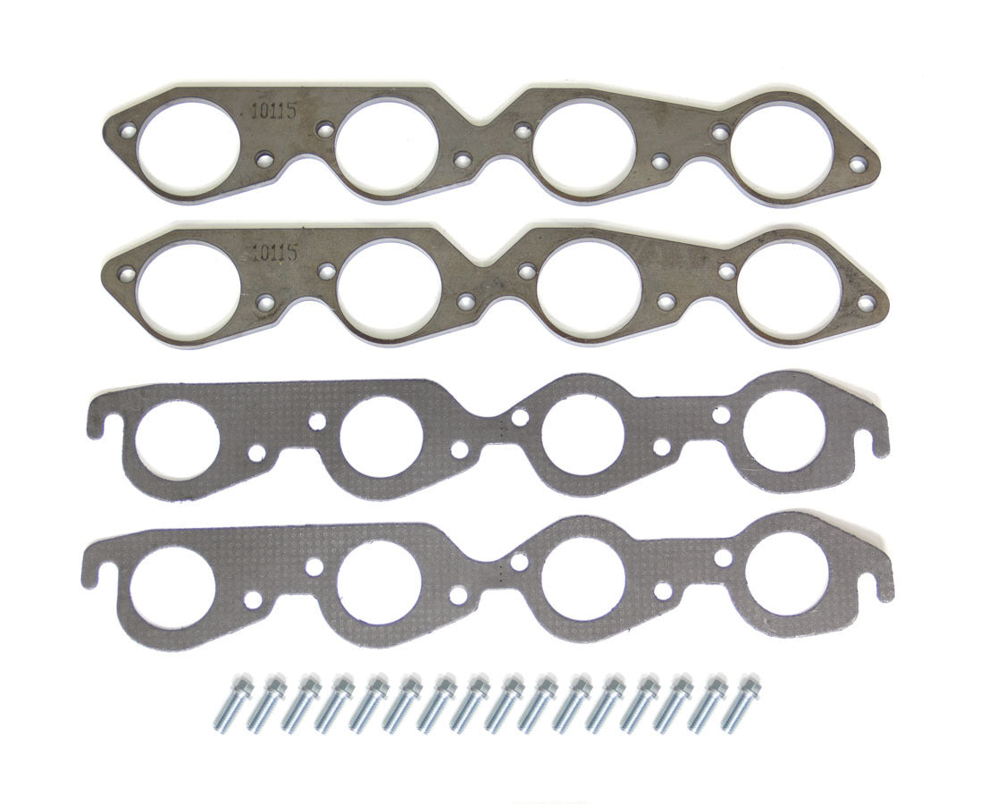 Hedman BB Chevy 2.5in Flanges Round Port MPN HED10115 For Chevy