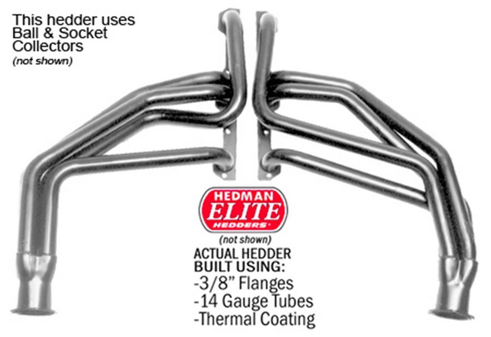Hedman 67-87 SBC Truck Elite Headers MPN HED69890 For Chevy, GM Fullsize, Fullsize SUV, Truck, Ram 1967-91