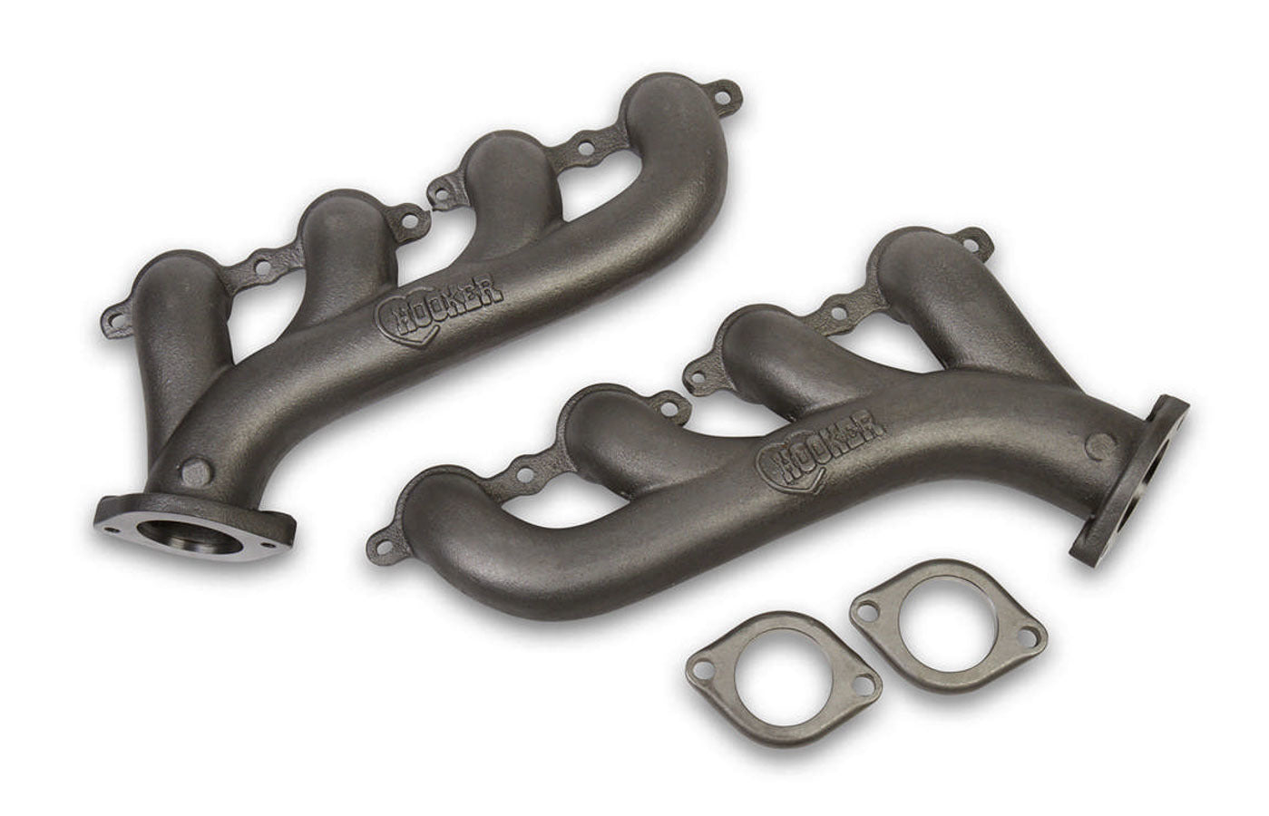 Hooker GM LS Cast Iron Exhaust Manifolds Raw Finish MPN HKR8501 For GM LS-Series 1998-2012