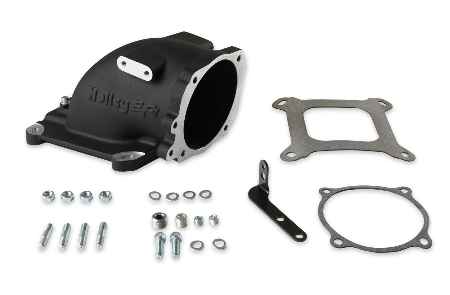 Holley Intake Elbow 4150 Ford TB Flange - Black MPN HLY300-240FBK For Ford