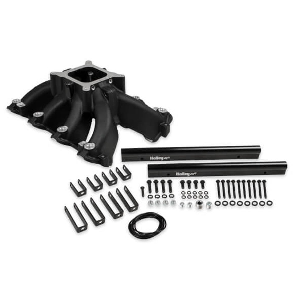 Holley GM LS Intake Manifold Split Single Plane 4150 MPN HLY300-255BK For GM LS-Series, Ram