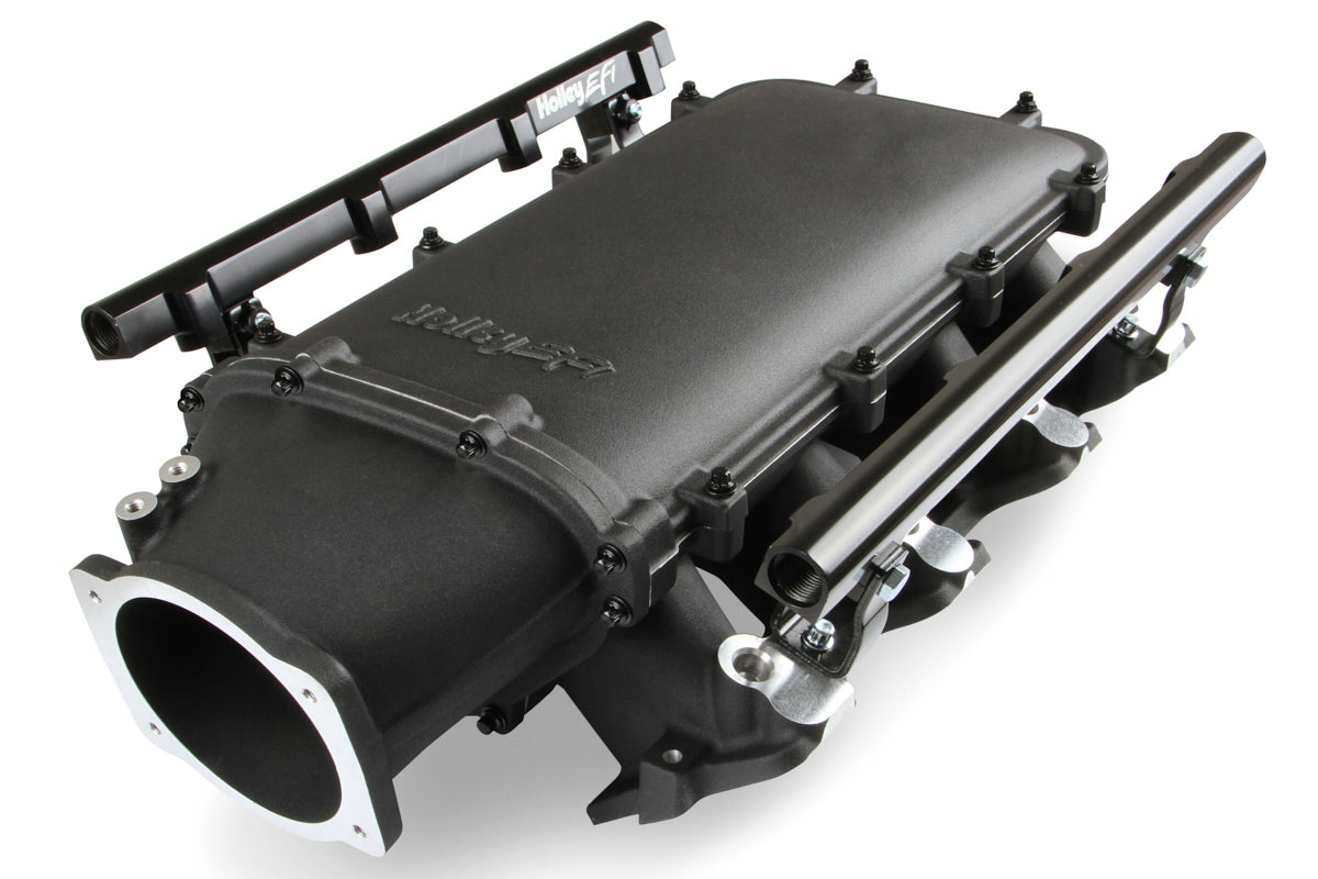 Holley Lo-Ram Intake Manifold Kit LS1/LS2/LS6 Frt Feed MPN HLY300-621BK For GM LS-Series, Ram