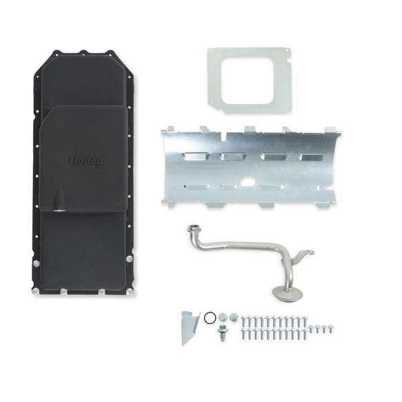 Holley Gen III Hemi Oil Pan Swap Kit - Mid Sump MPN HLY302-60BK For Mopar Pickup, Gen III