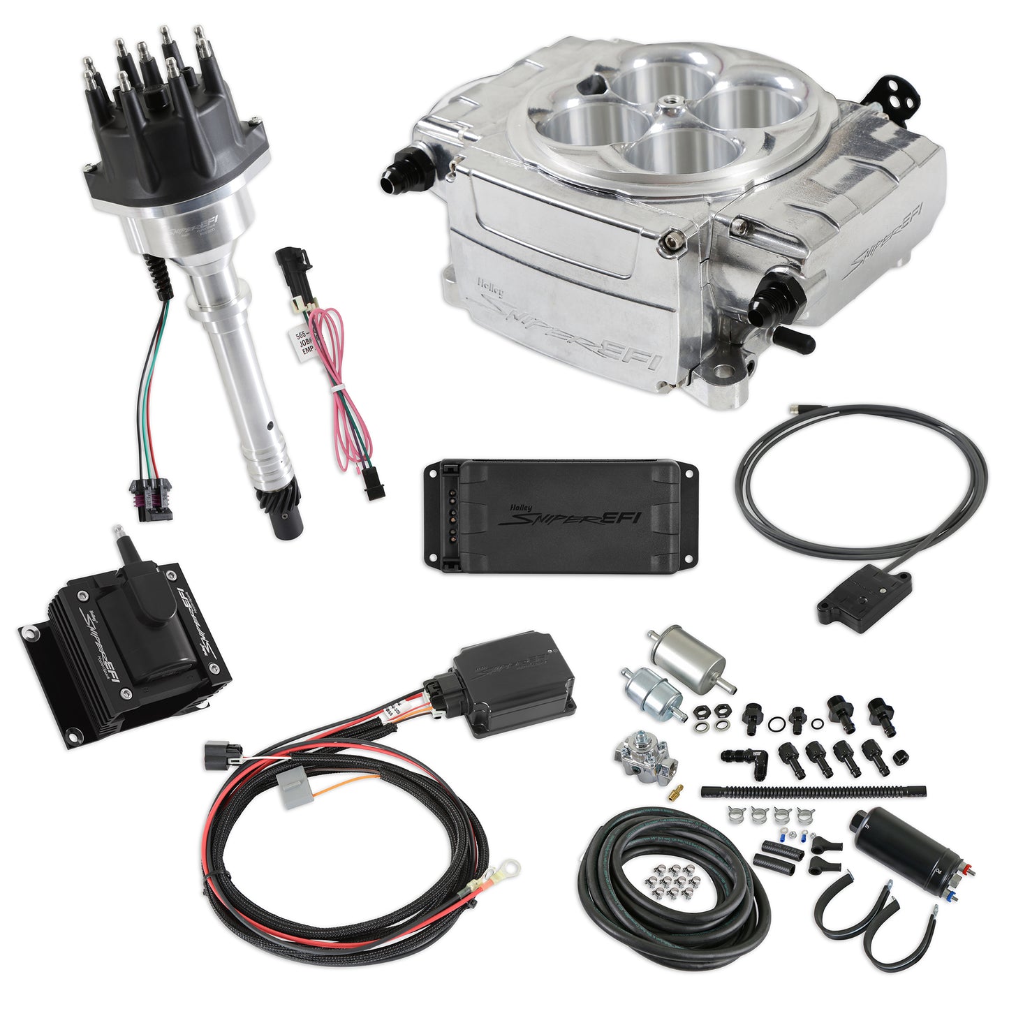 Holley Sniper 2 EFI Bundle Kit SBC Polished 550-510-BPK-SBC