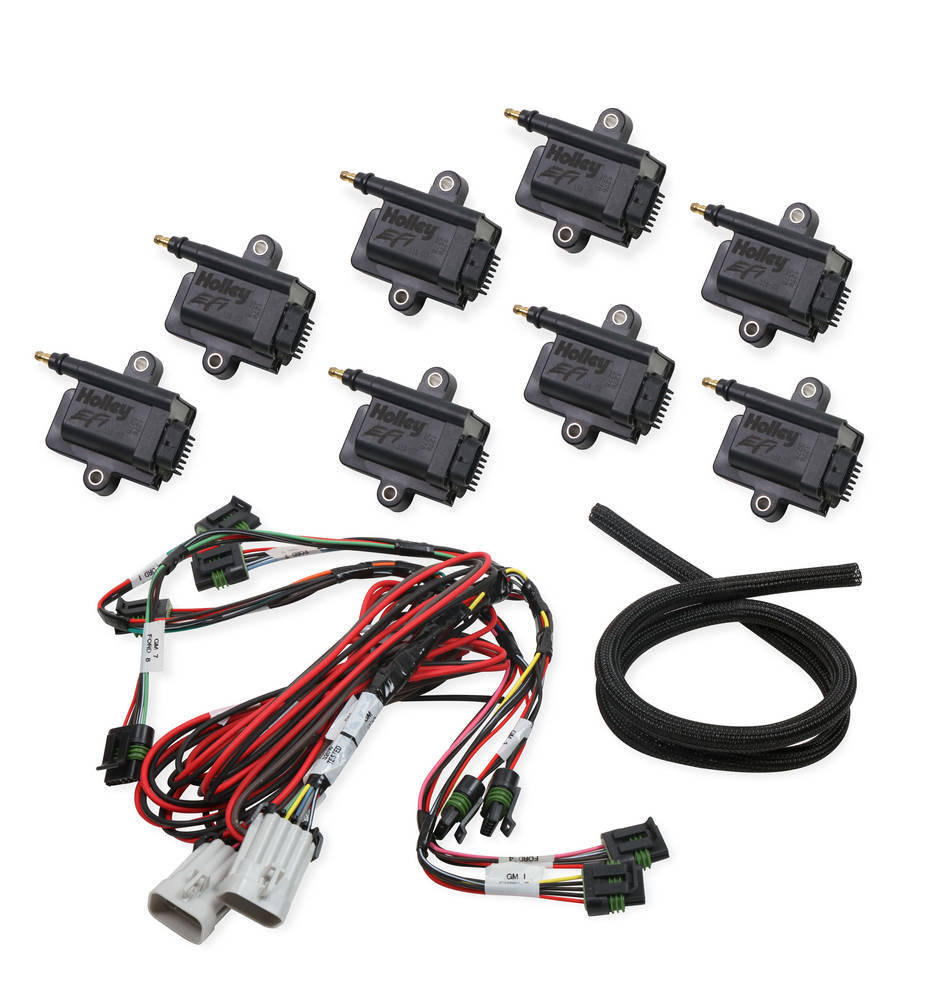 Holley Coil-Near-Plug Smart Coil Kit - V8 Big Wire MPN HLY556-128