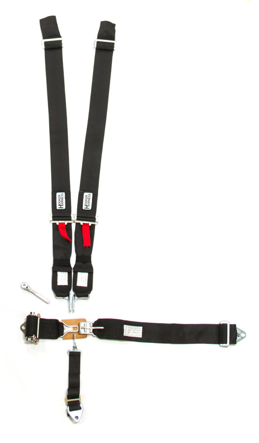 Hooker Harness 5-Pt Harness System LL Ratchet Adj Black MPN HRH51000