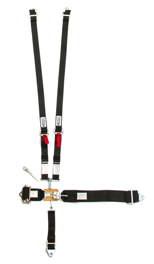 Hooker Harness 5-Pt Harness System Hans LL Ratchet Adj Black MPN HRH51100