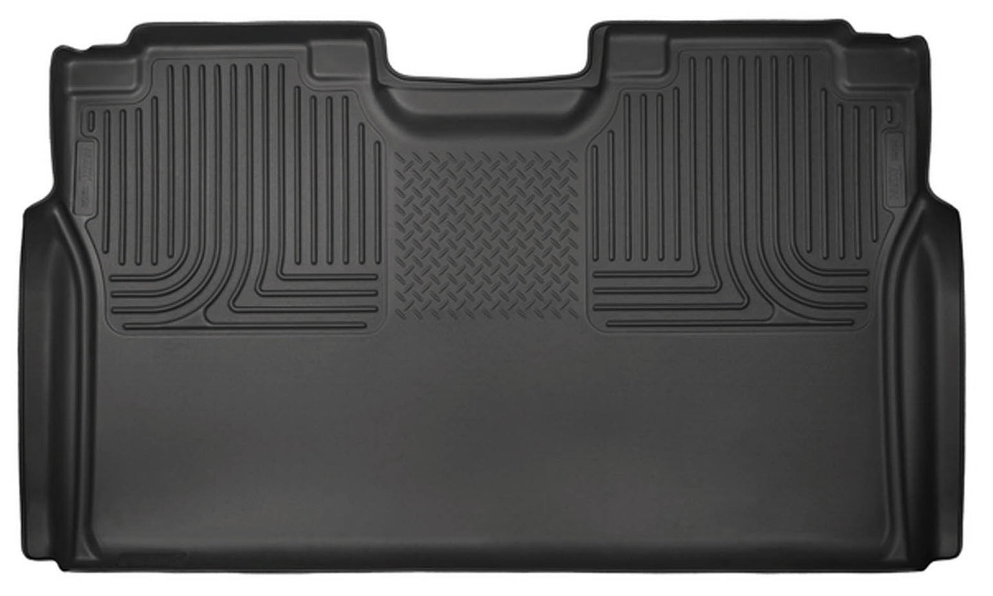 Husky Liners 15- Ford F150 Supercrew Rear Floor Liners Black MPN HSK19371 For Ford Fullsize Truck 2015-16