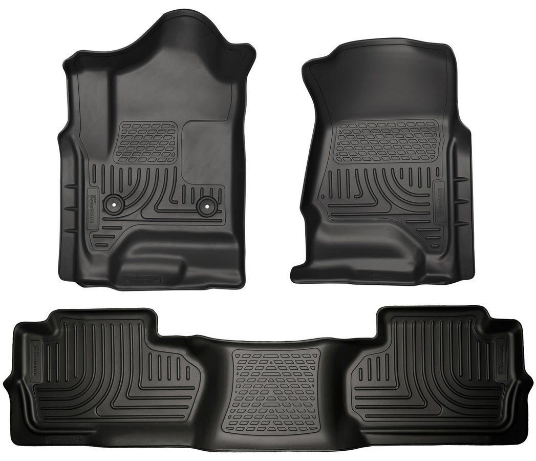 Husky Liners 15- GM 2500HD Dbl Cab Floor Liners Black MPN HSK98241 For GM Fullsize Truck 2014-19