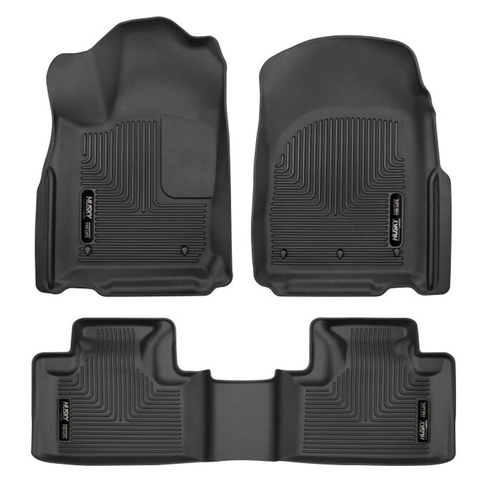 Husky Liners Front & 2nd Seat Floor L iner Weatherbeater MPN HSK99151 For Jeep, Dodge Midsize SUV, Cherokee, Grand Cherokee 2016-18