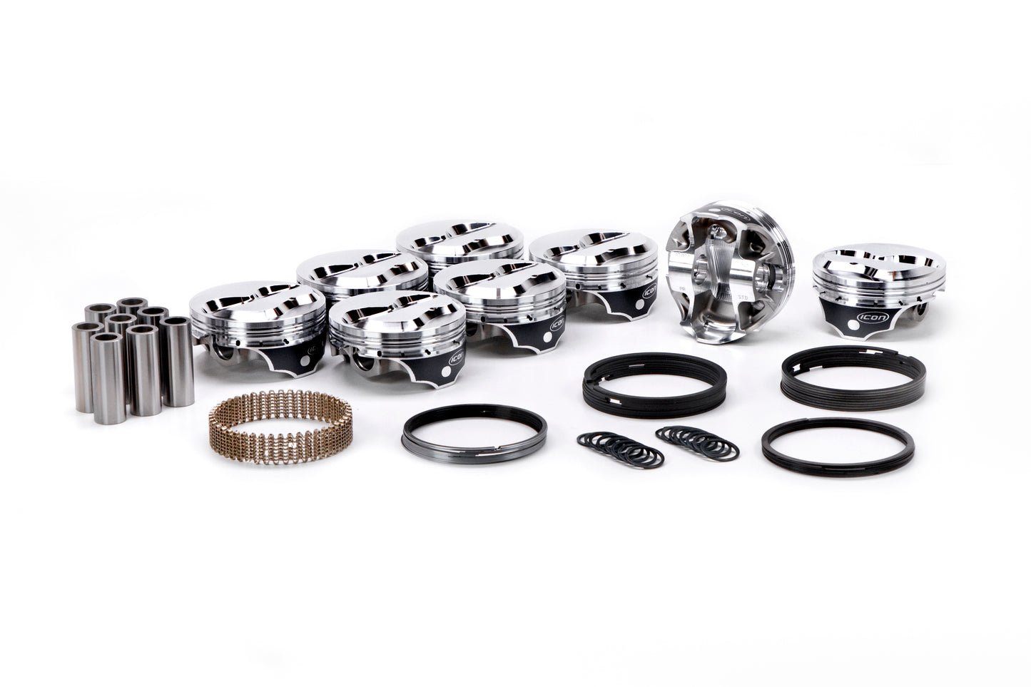 Icon Pistons SBC Domed Forged Piston Set 4.125 Bore +7.8cc IC965.060