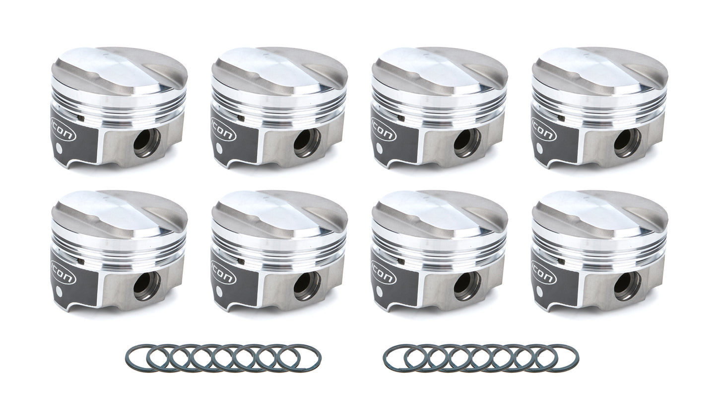 Icon Pistons BBC FHR Dome Piston Set 4.125 Bore +17cc IC9948.STD