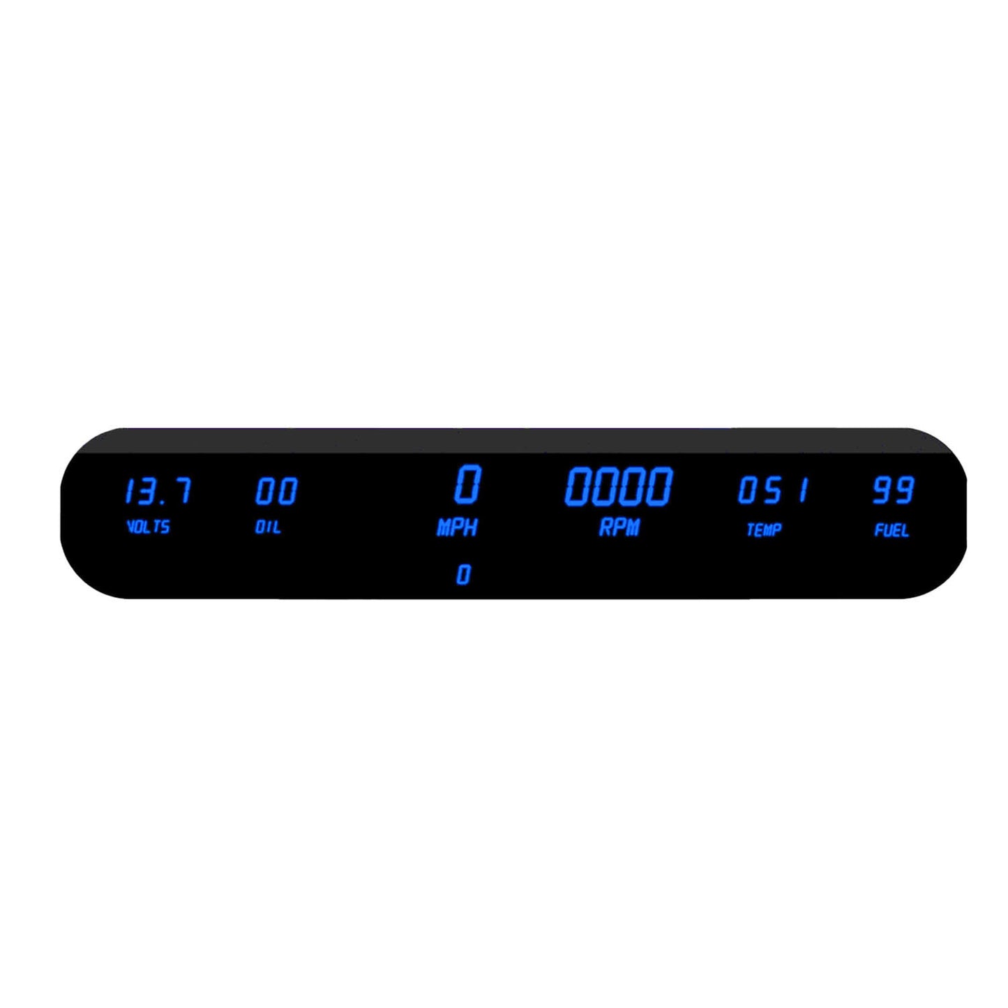Intellitronix LED Digital Six Gauge Panel Kit w/Blue LED MPN ITLDP10002B For Universal use
