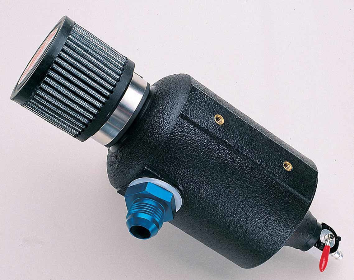 Jaz Black Breather Tank w/-12an Fitting MPN JAZ605-225-01